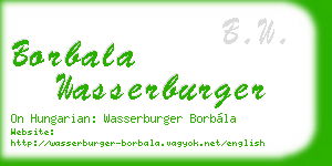 borbala wasserburger business card